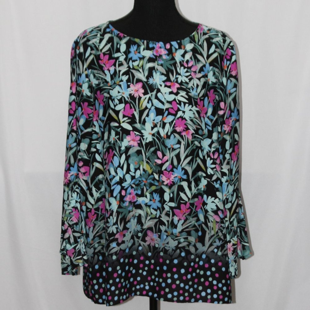 Chaus Floral Border Print Blouse